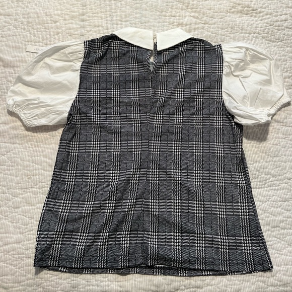 S.C SOCIETY - Grey tartan design with puff sleeves - Picture 2 of 3